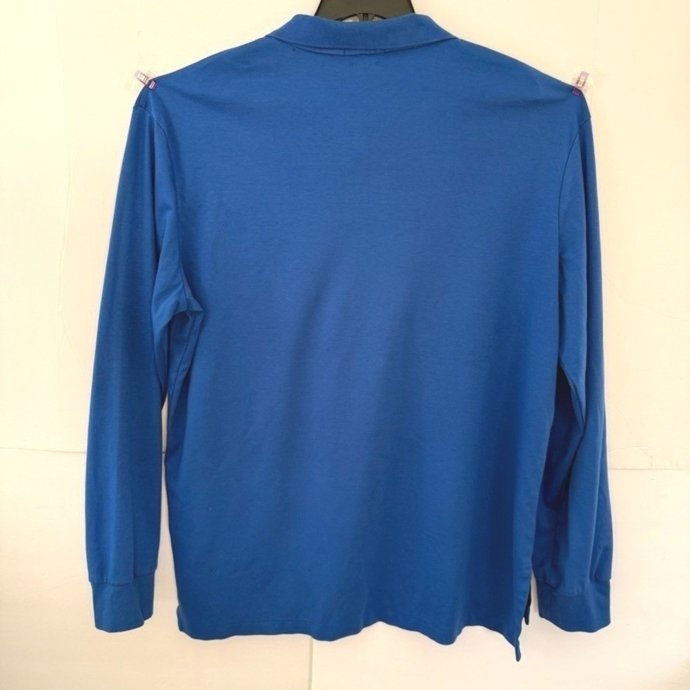 Polo Ralph Lauren Pima Soft Touch Long Sleeve Polo Shirt Blue XXL Mens - Picture 2 of 9